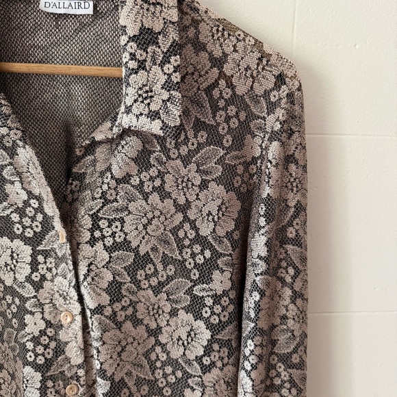 Vintage Floral Mesh Blouse - Picture 2 of 10